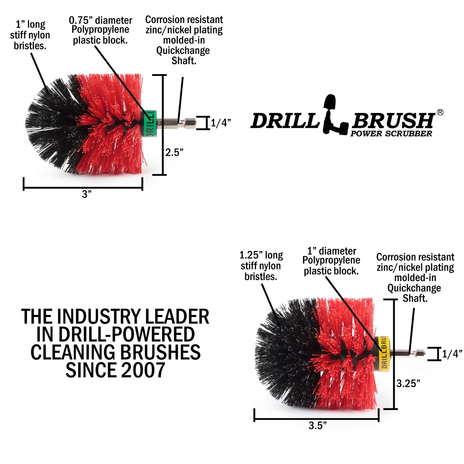 Drill Attachments for Power Scrubbing Outdoor Surfaces – Deck, Patio, Garden