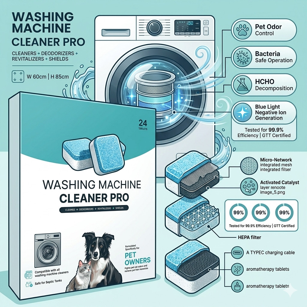Uproot Clean Washing Machine Cleaner Tablets – 12 Pack for a 12 Month Supply. Fo
