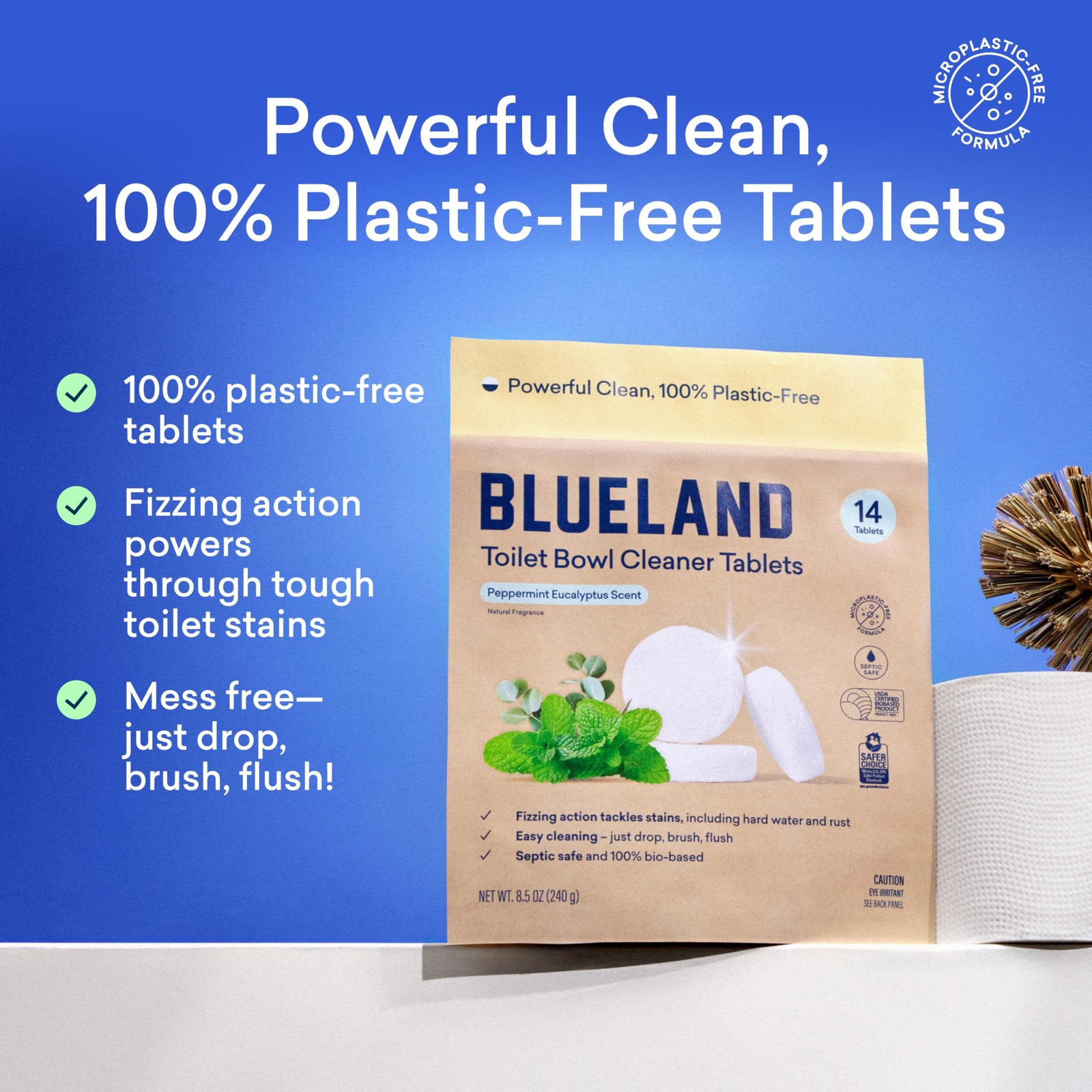 Bowl Cleaner , 2-Pack, 28 Count, Peppermint Eucalyptus, Plastic-, No Harsh Ch…