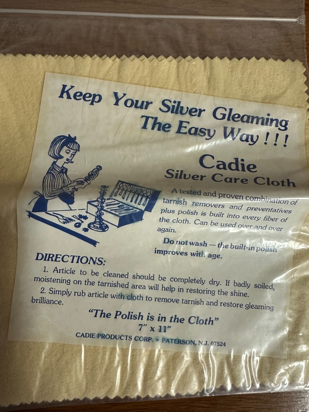Vintage Silver Care Products Fuller Brush Cloth Cadie Cloth Lillian Vernon