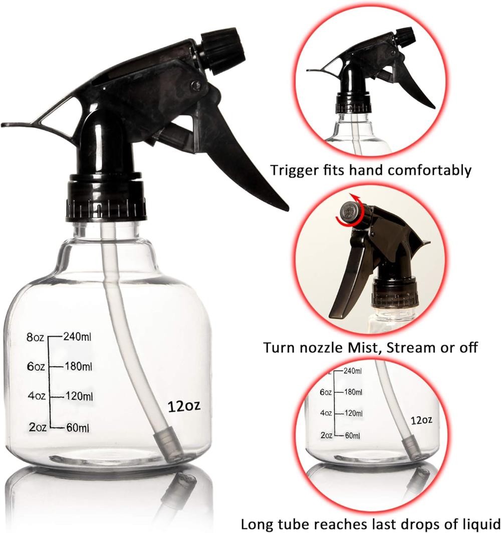 Youngever 6 Pack Empty Plastic Spray Bottles, Spray Bottles for Hair