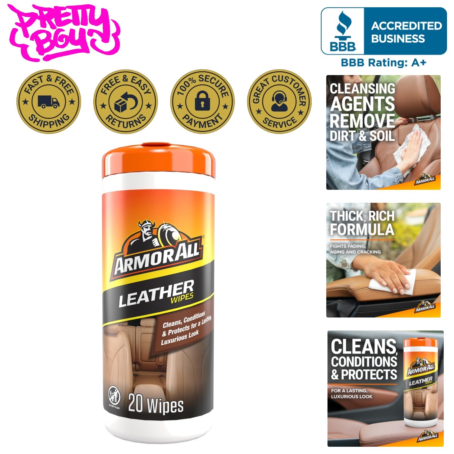 Convenient Leather Wipes – 20 Count for Cars & More – Essential Care Solution