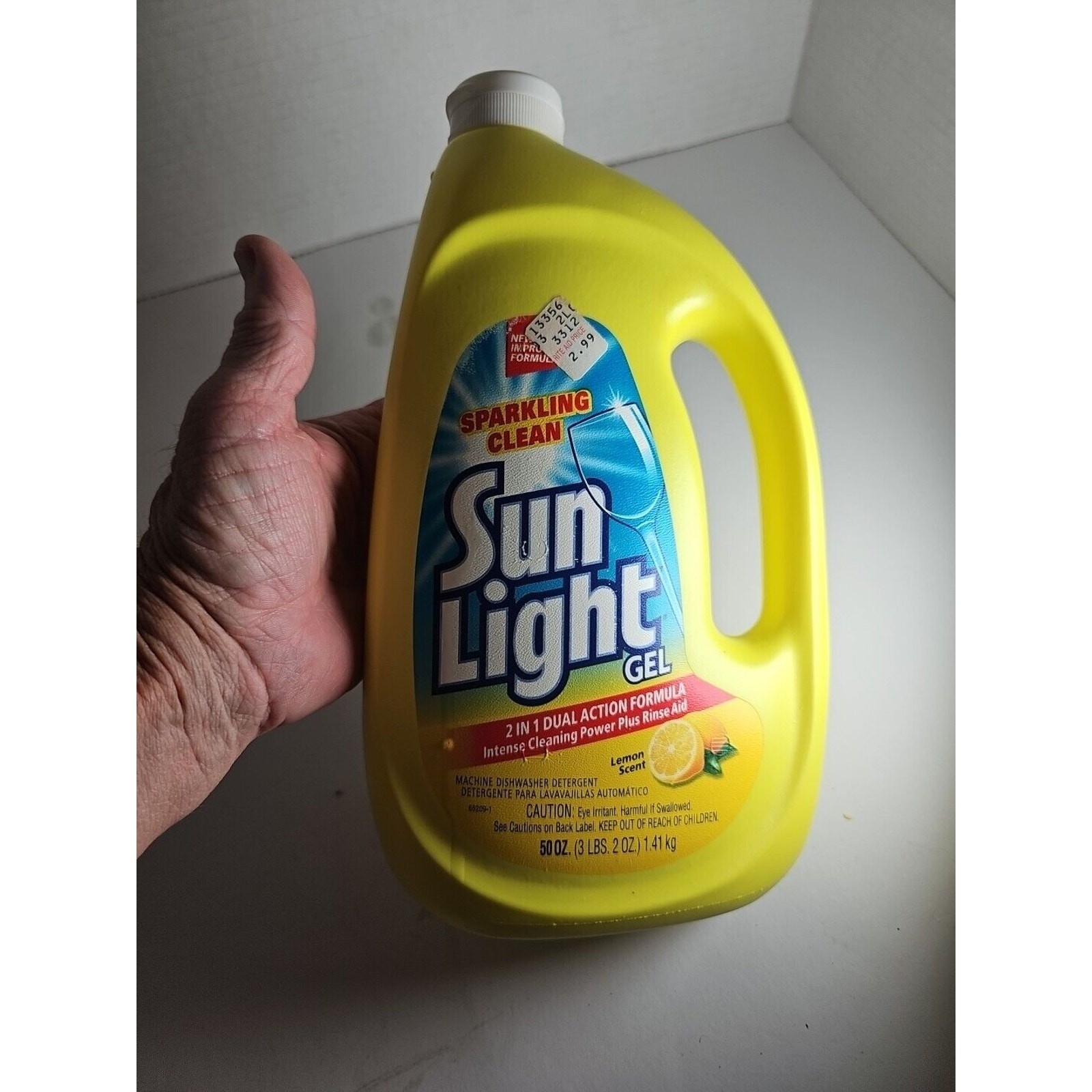 Sun Light Gel Lemon Machine Dishwasher Detergent 2 In 1 Vintage 90s PROP Full !!