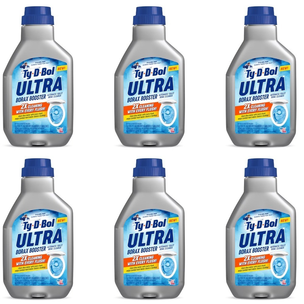 Toilet Tank and Bowl Cleaner Liquid, 12 fl oz, 6 Pack, Ultra Concentrated