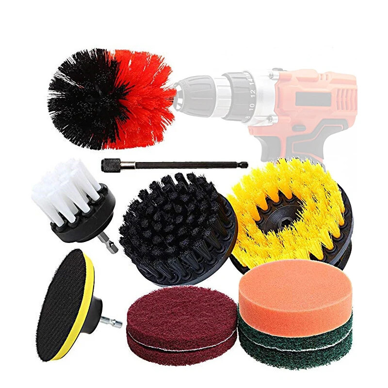 37/22/5 Pieces Car Electric Cleaning Brush Drill Brush Set for Car Polisher