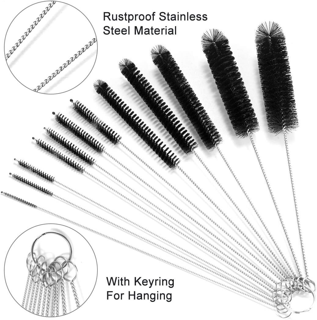 Metal Straw Cleaner Brush Set Water Bottle Pipe Cleaner Wire Brush for Straws