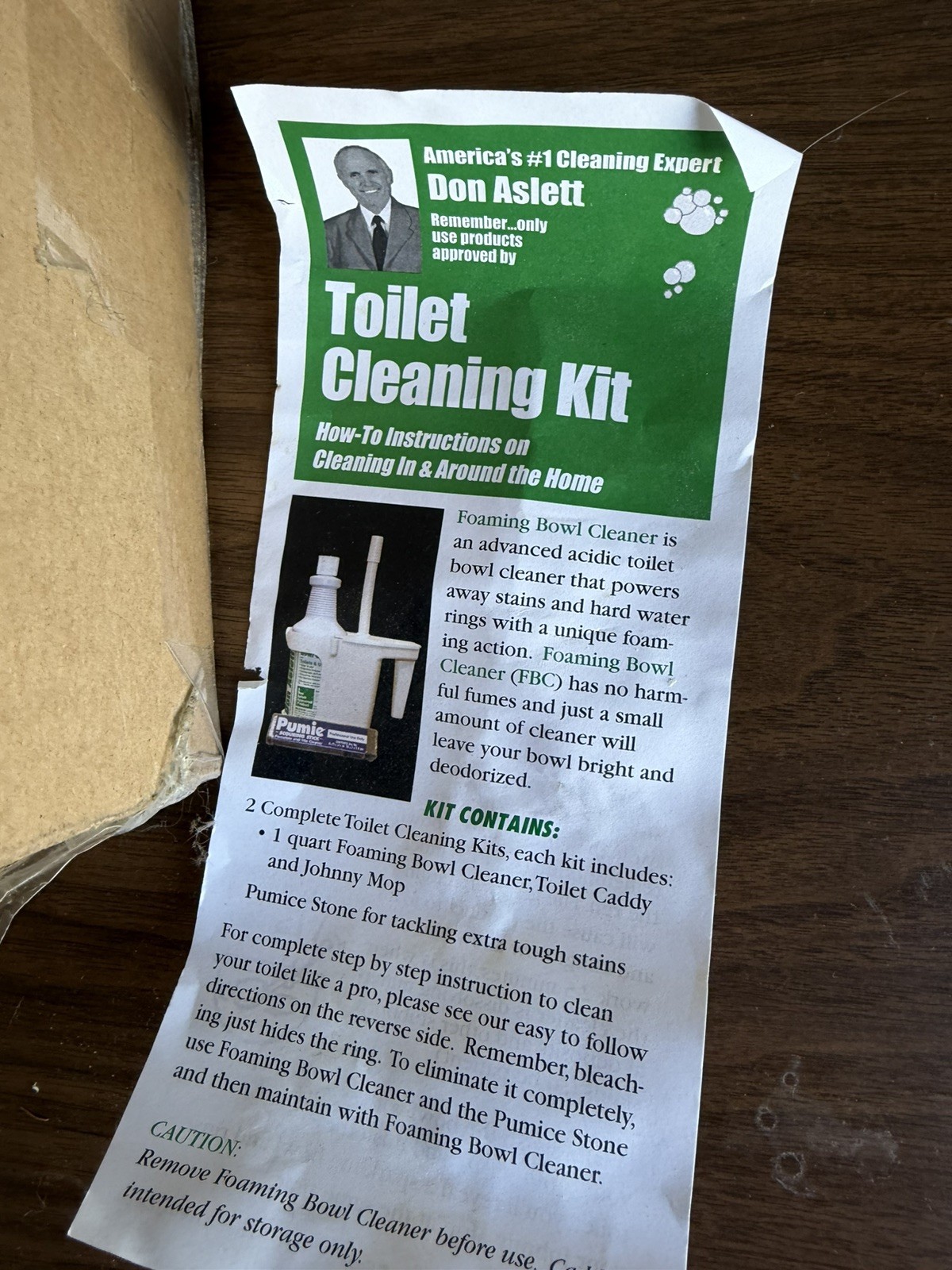2 Bottles Don Asletts Foaming Toilet & Urinals Bowl Cleaner 32 fl oz Each ~ NEW