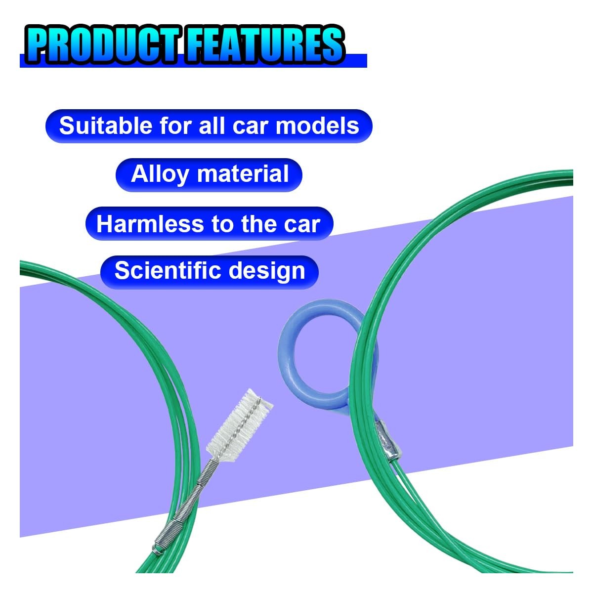Auto Sunroof Drain Cleaning Tool Flexible Tube Cleaning Brush for Car Sunroof