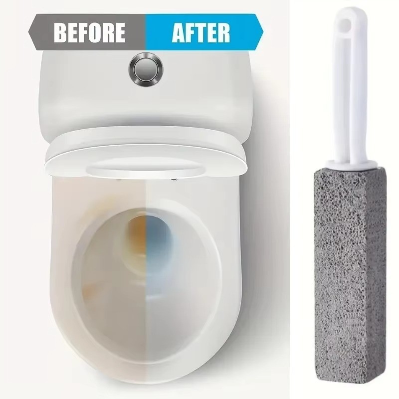 2 Pcs Pumice Stone Cleaning Heavy Duty Handle Toilet Scouring Stain Remover Tool
