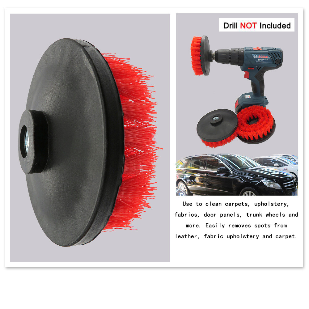 5 inch Electric Drill Soft Brush for Carpet and Upholstery Cleaning, M14 Hollow