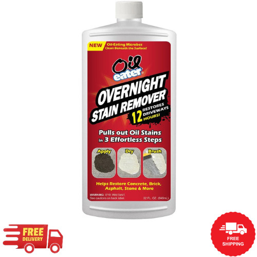 32 Oz Overnight Stain Remover for Cleaning Oil Stains on Concrete, Driveway, Pav