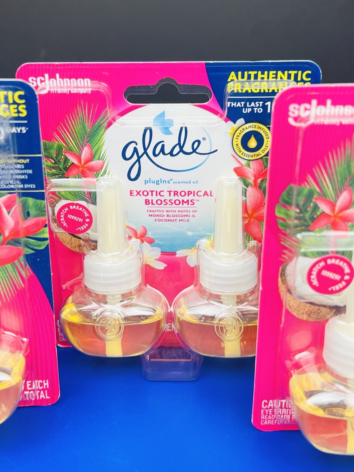 Glade Exotic Tropical Blossoms PlugIns Scented Oil Refills 6 Refills, (3)2 Packs