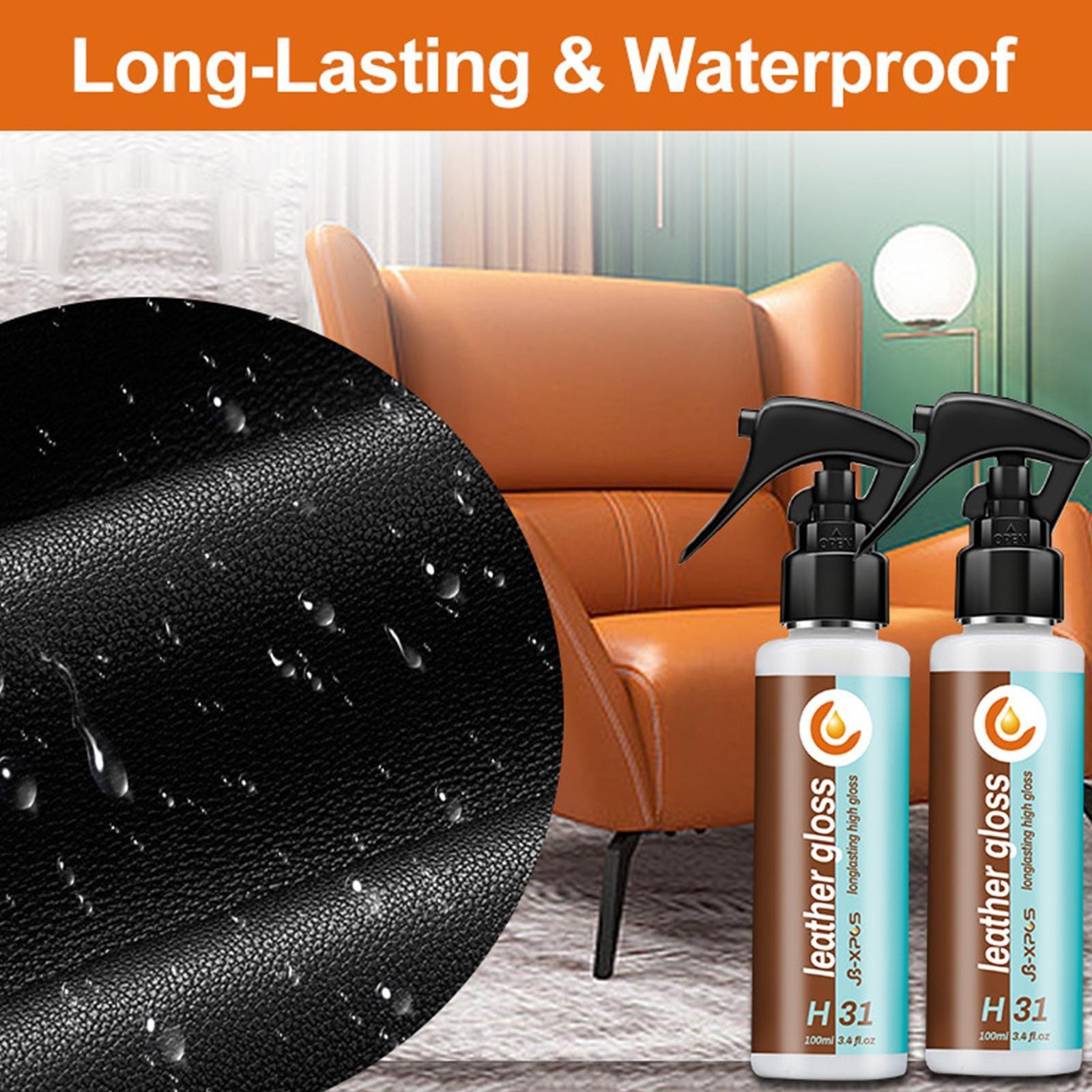 Leather Gloss Leather Conditioner For Leather Furniture & Car Seats 3.4 OZ