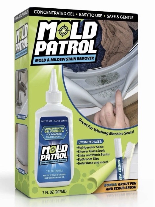 Mold Patrol Mold & Mildew Stain Remover Gel 7oz Kit w/ Grout Pen & Brush OH