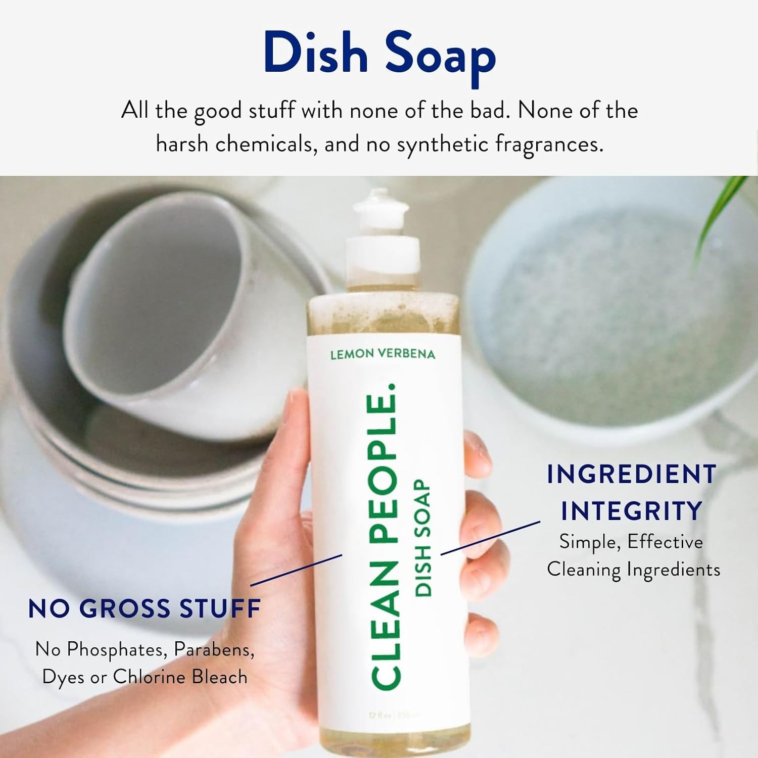Liquid Dish Soap – Clean, Simple Ingredients – Extra Scrubbing Power (Lemon V…