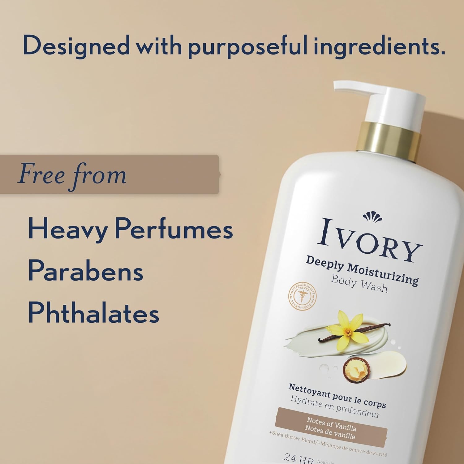 Body Wash, Deeply Moisturizing, 24hr Nourishing Hydration, Soothes Itchy Dry