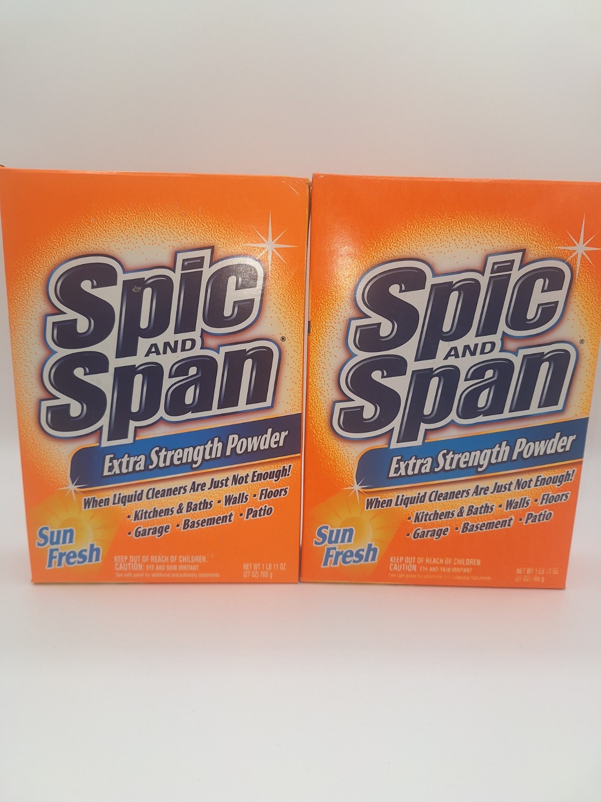 Spic and Span Extra Strength Powder Sun Fresh 27 Oz Two Boxes New