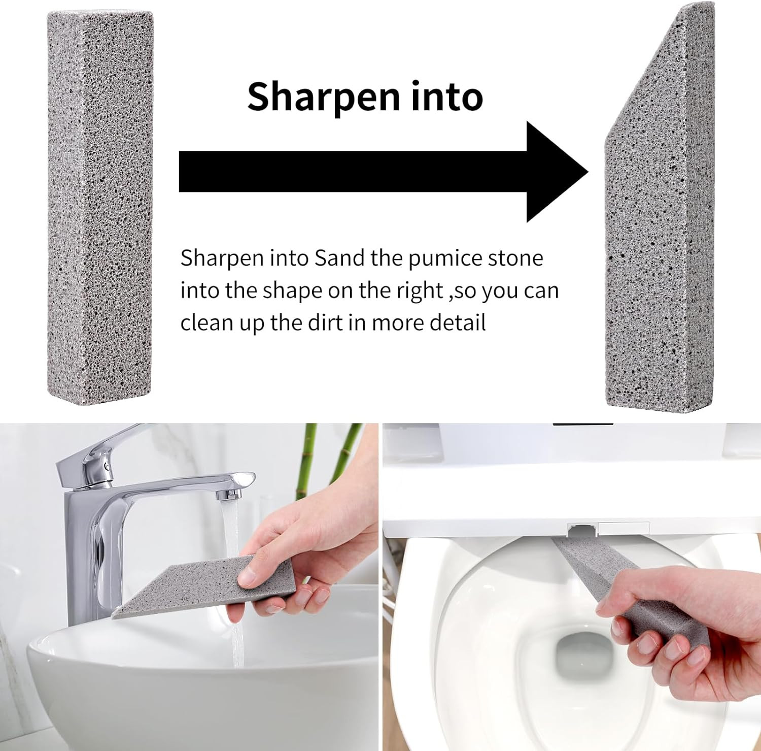 25 Pieces Pumice Stone Toilet Bowl Cleaner, Pumice Scouring Stick Remove Hard Wa