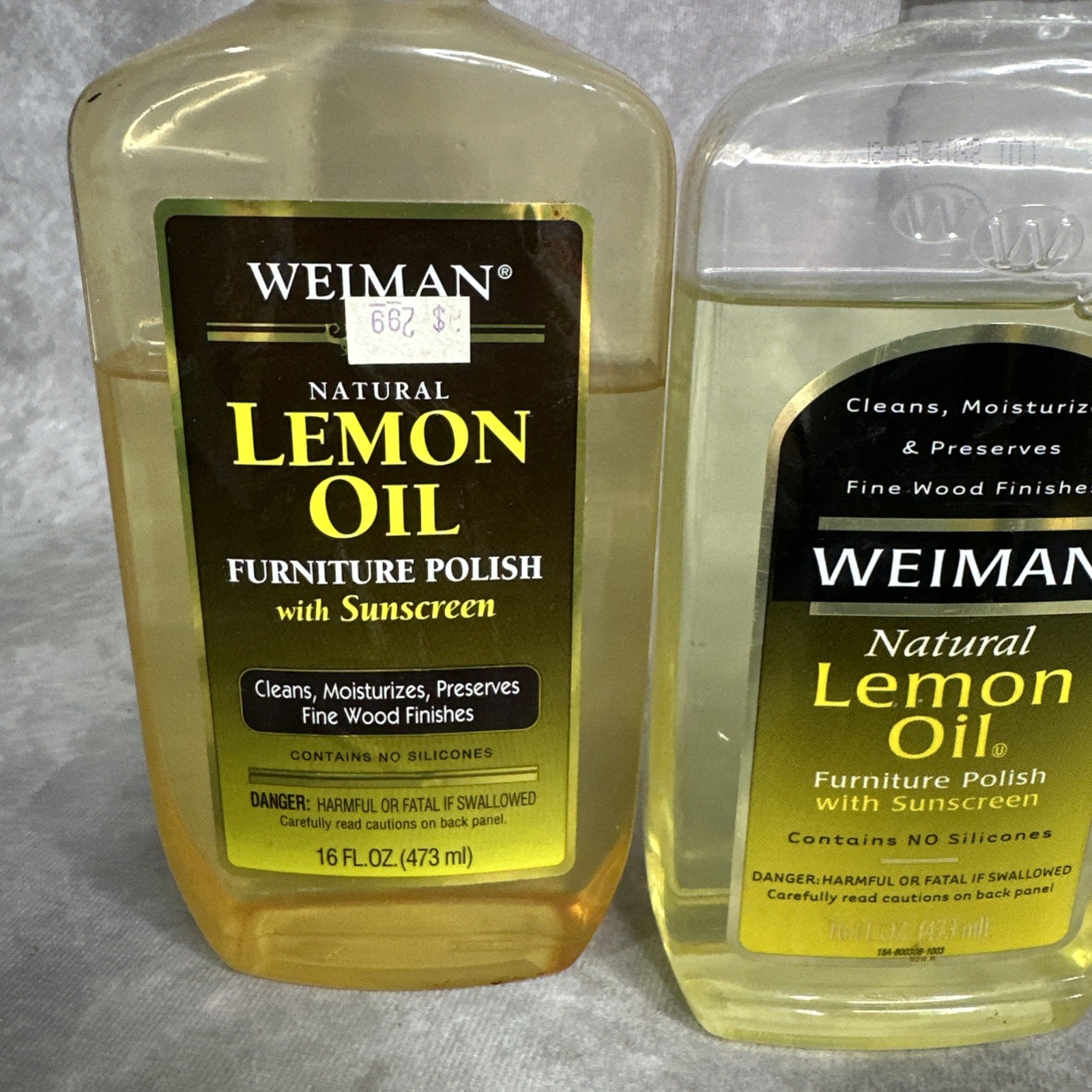 Weiman Natural Lemon Oil Furniture Polish With Sunscreen 16 oz Discontinued (2)