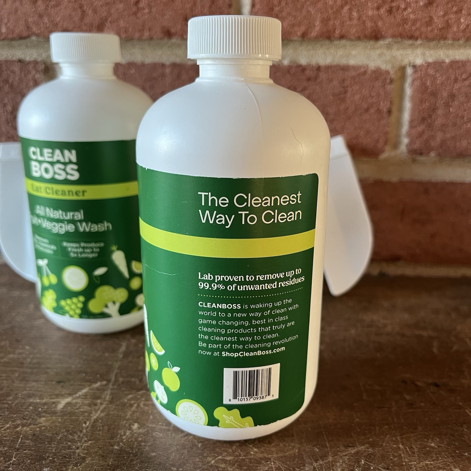 CleanBoss (2) Eat Cleaner Fruit+Veggie Washes & (3) Powder 32 Mix Packets 06/26