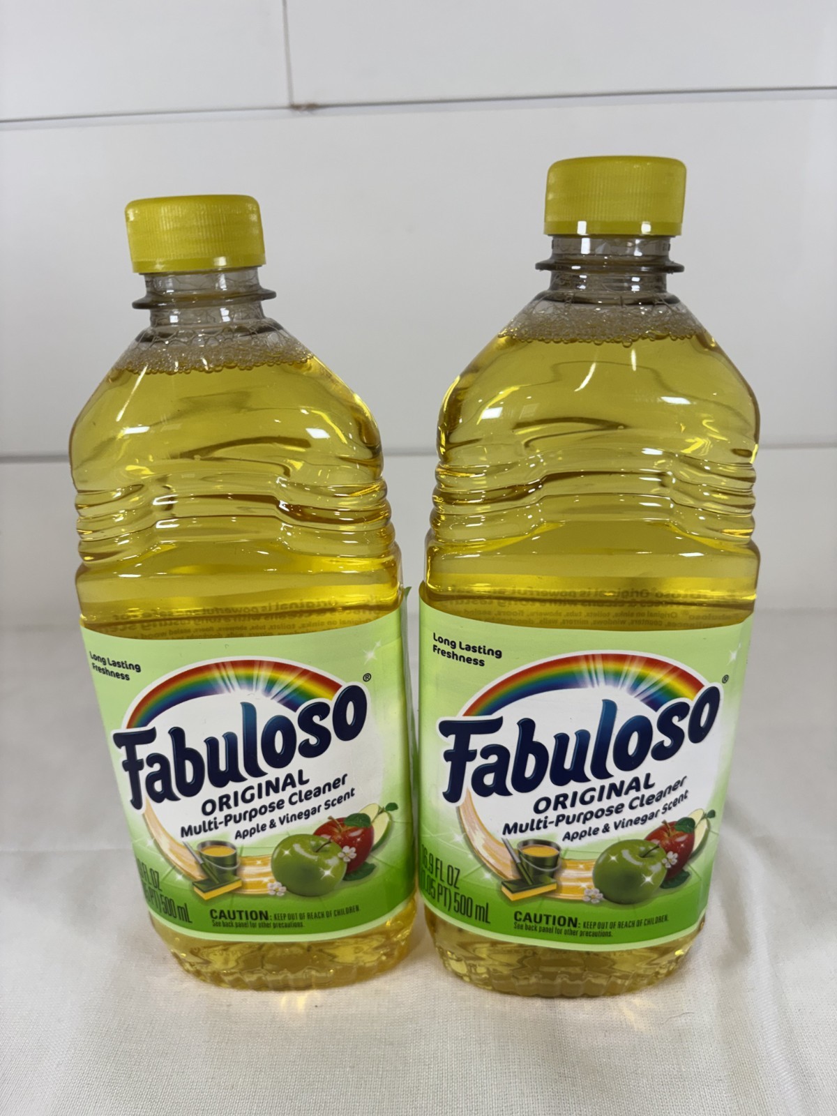 LOT – 2 Bottles Fabuloso VINEGAR APPLE All Purpose Cleaner 16.9 oz Ea Bottle NEW