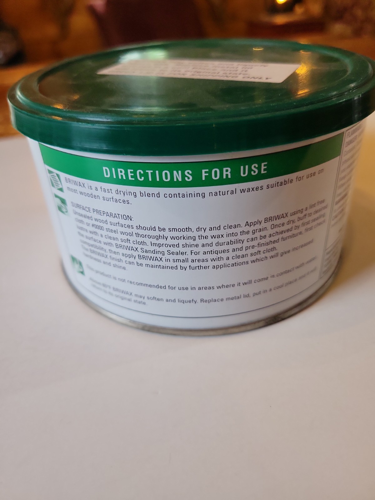 Original Wood Wax Polish by Briwax 16 Oz Golden Oak