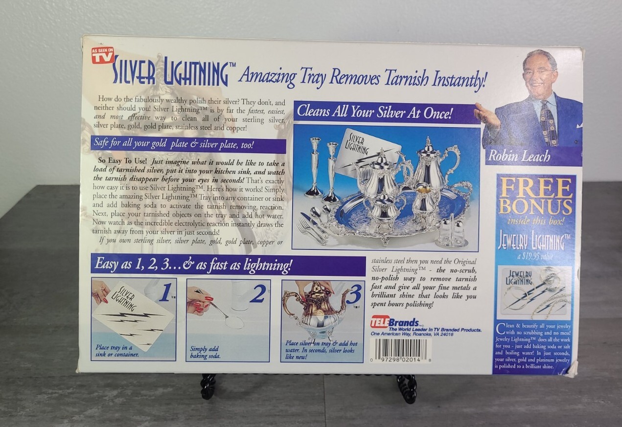 Silver Lightning Jewelry Cleaner Tarnish Remover As Seen on TV Gold Copper Steel
