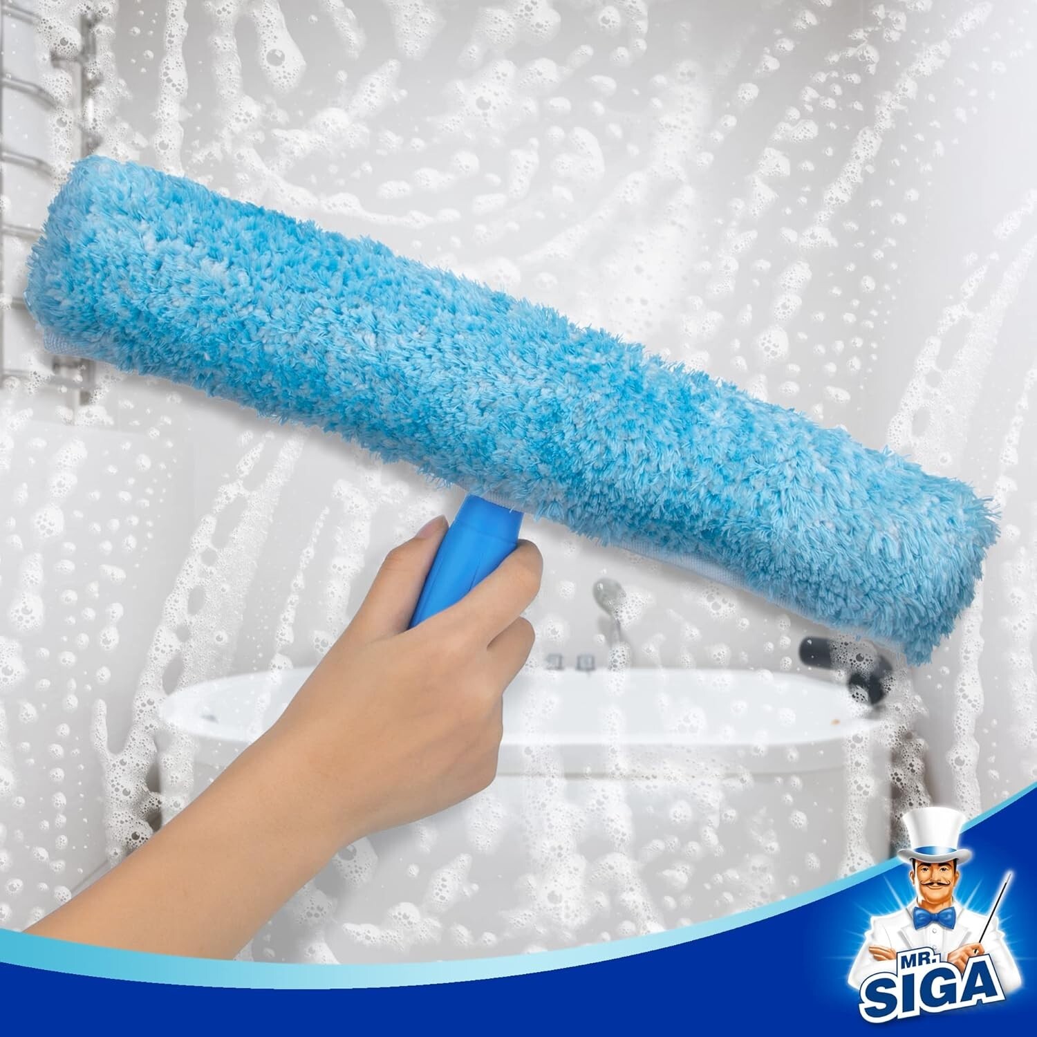 Window Cleaning Combo Squeegee & Microfiber 14″ Lightweight for Home Use