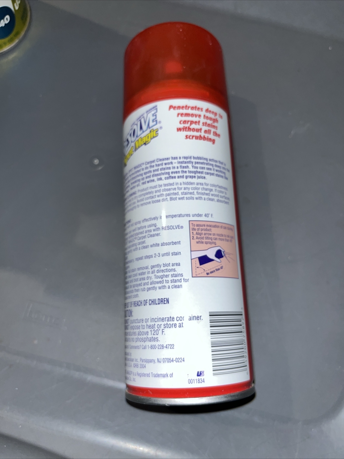 Vintage 2000s 2004 Resolve Spot Magic 14oz Carpet Cleaner Movie Prop Collectible