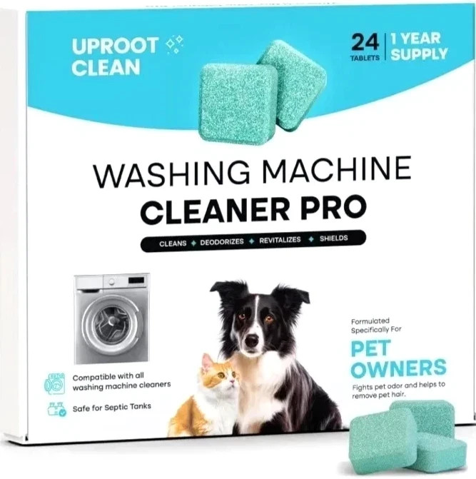 Uproot Clean Washing Machine Cleaner Tablets – 24 Pack