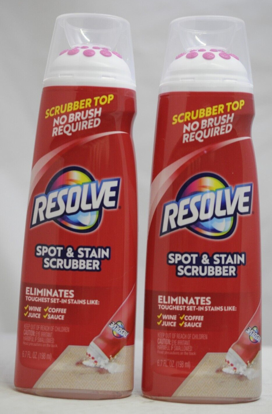 Resolve Spot & Stain Scrubber 2X 6.7 Oz Scrubber Top Carpet Cleaner