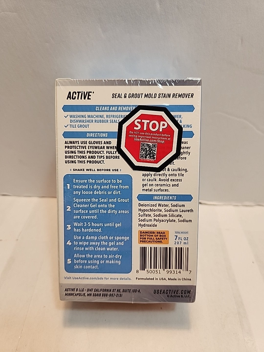Active Seal & Grout Mold Stain Remover 7 fl oz Deep Clean