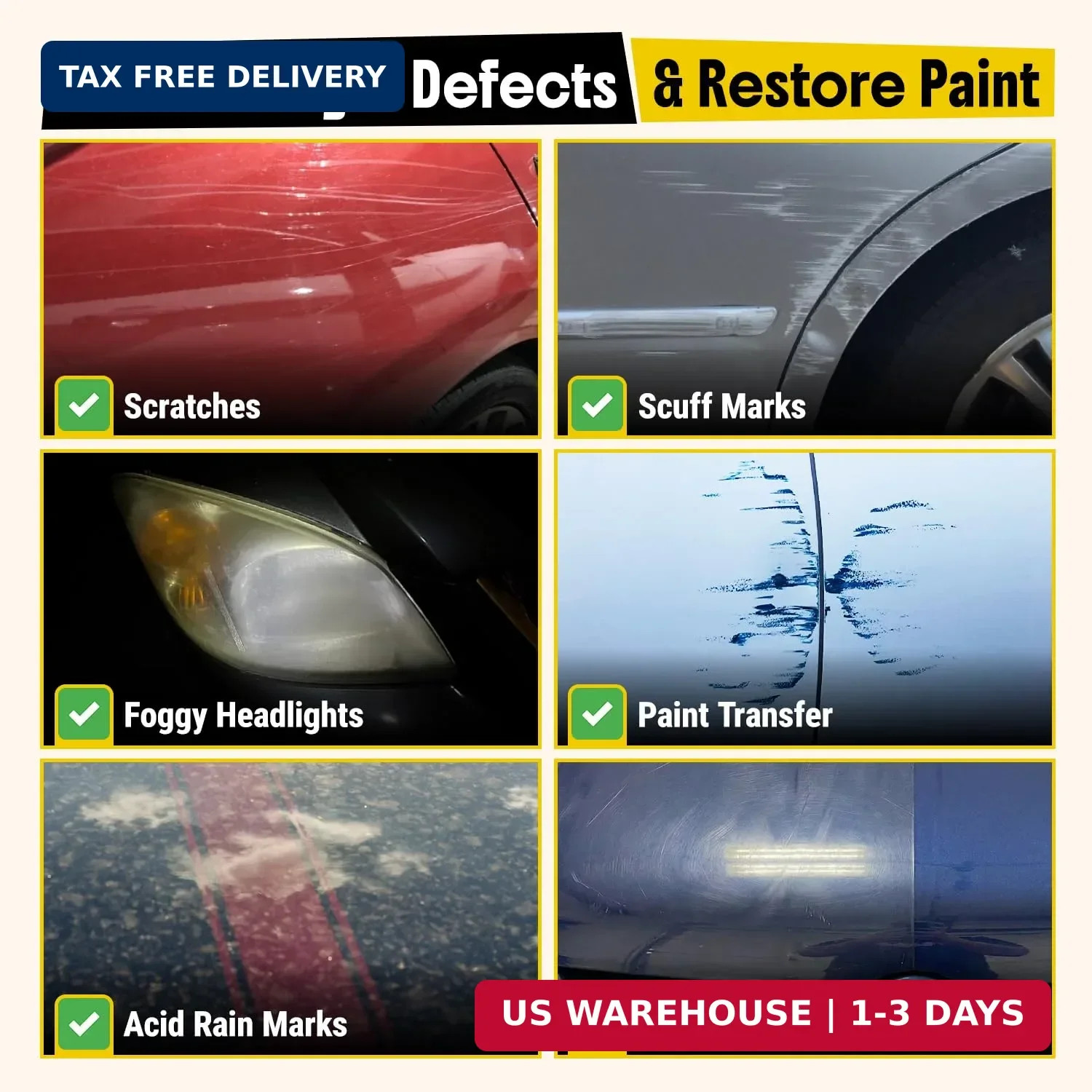 Carfidant Scratch Repair and Swirl Remover – Car Paint Scratch Remover & Restore