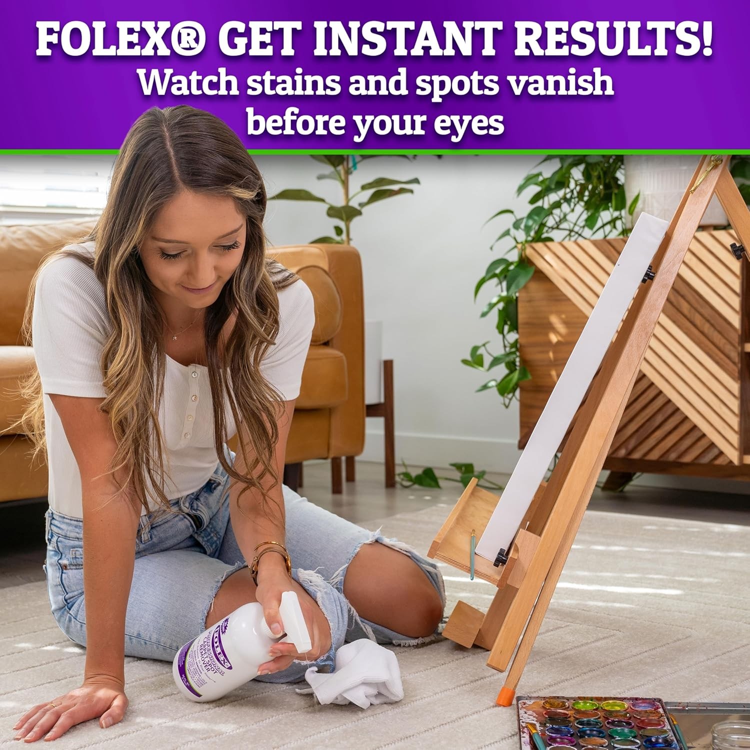 Folex Instant Carpet Spot Remover 32 oz with 128 oz Refill Gallon