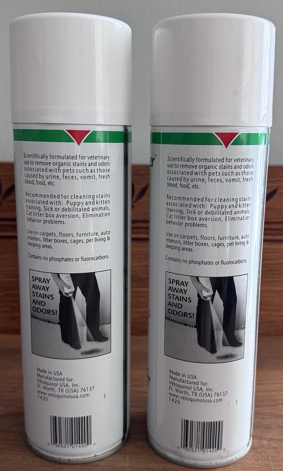 2 Vetoquinol Equalizer Pet Carpet Cleaner Stain Remover Odor Eliminator Vintage