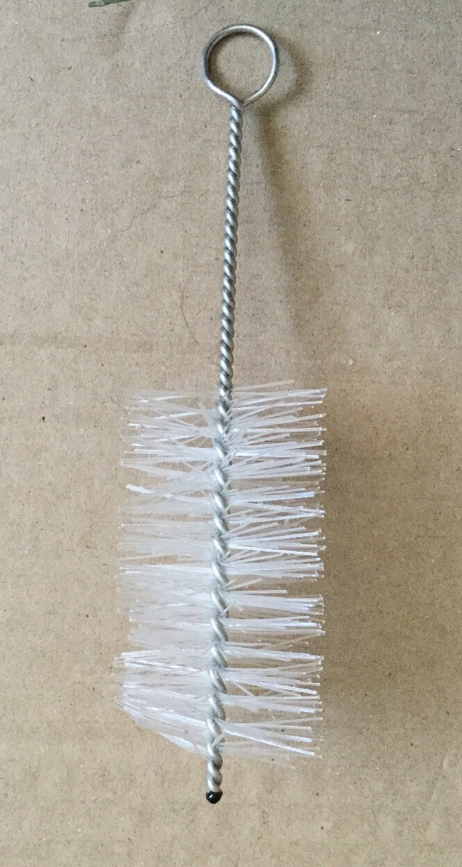 Nylon Bristle Cleaning Brush – 6” Long By 1.25” Diameter – Bottles Valves Pipes