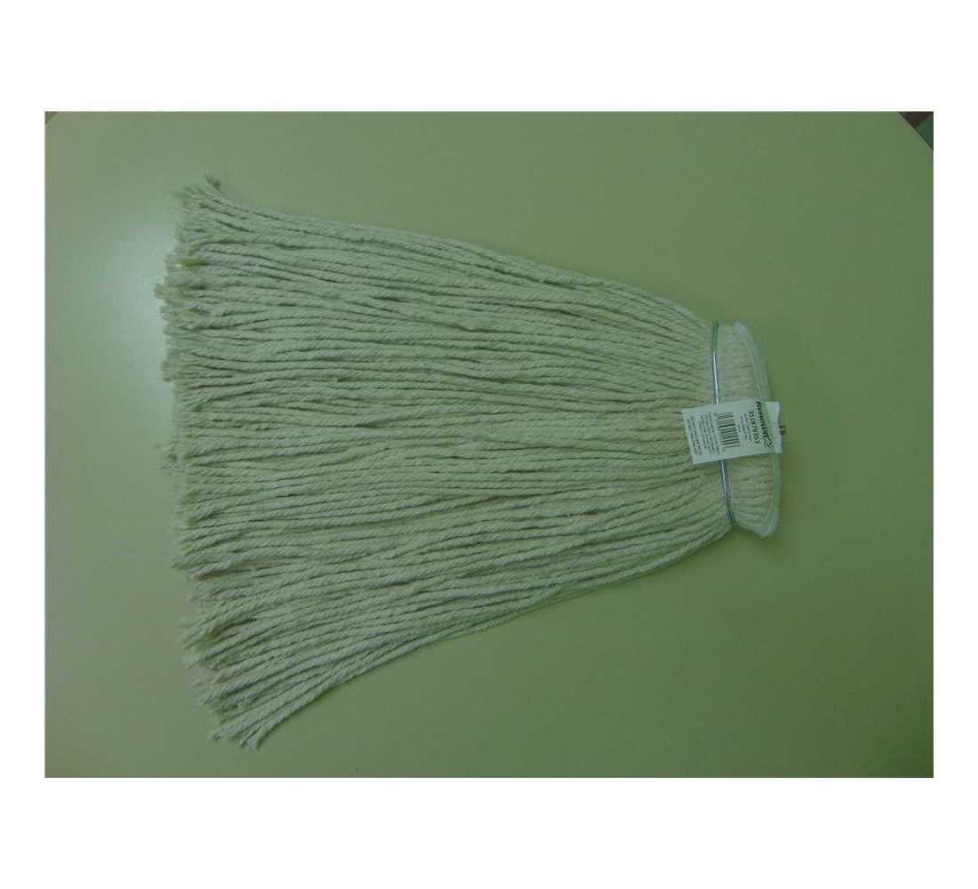 24 oz. 4-Ply Natural Cotton Metal Screw Type Headband Cut End Mop Head off white