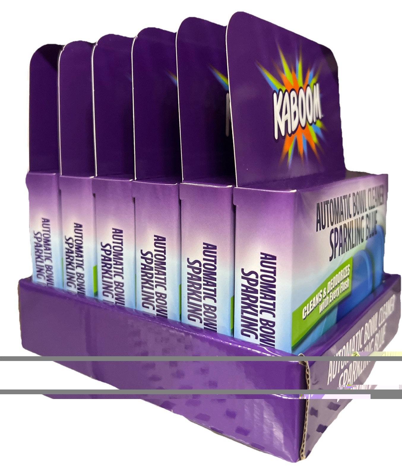 KABOOM Auto Bowl Cleaner Sparkling Blue 6 Boxes 2 Tabs Ea 12 Total Free Ship DCO