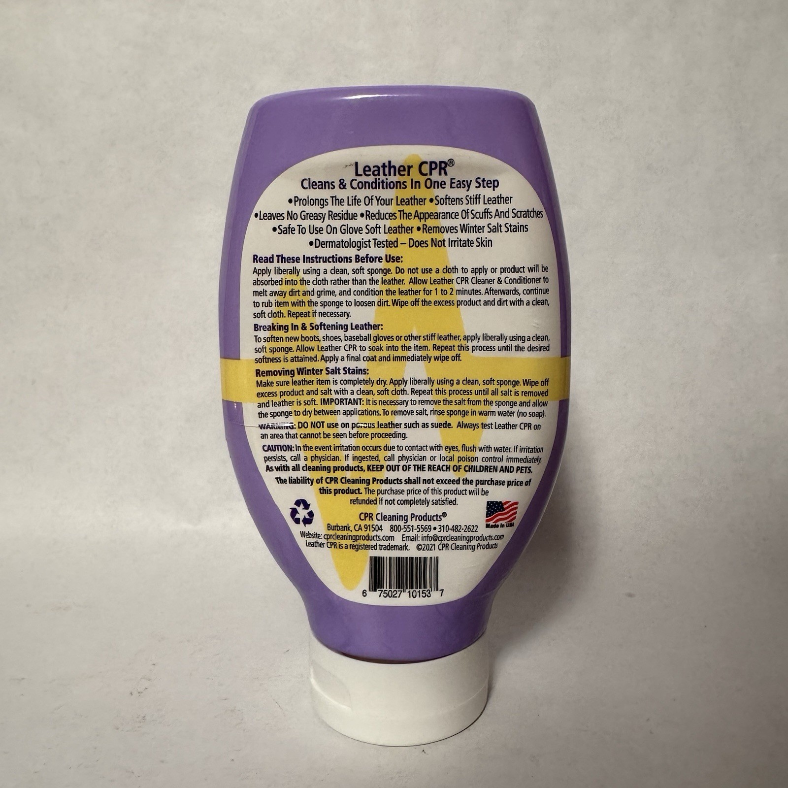 Leather CPR Cleaner & Conditioner 18 oz.- As Seen on TV! New, Unopened Bottle