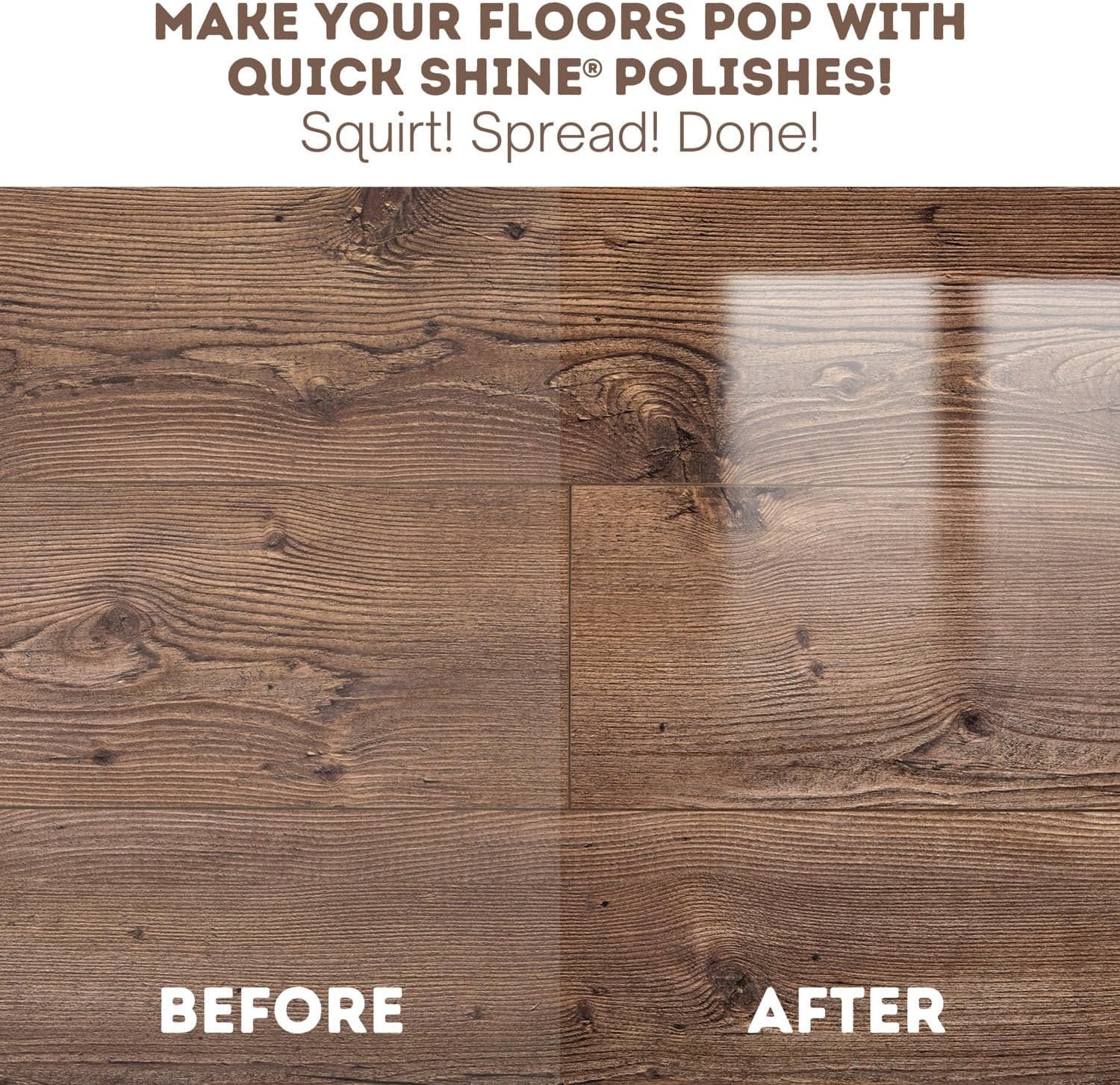 Quick Shine Hardwood Polish Anti Slip Technology No PFAS pH Neutral Formula