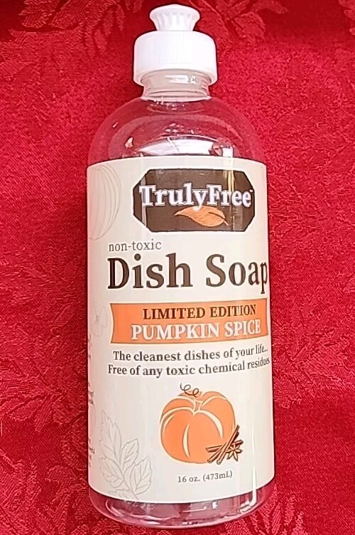 NEW Truly Free EMPTY Dish Soap Bottle Limited Edition PUMPKIN SPICE 16oz Plastic