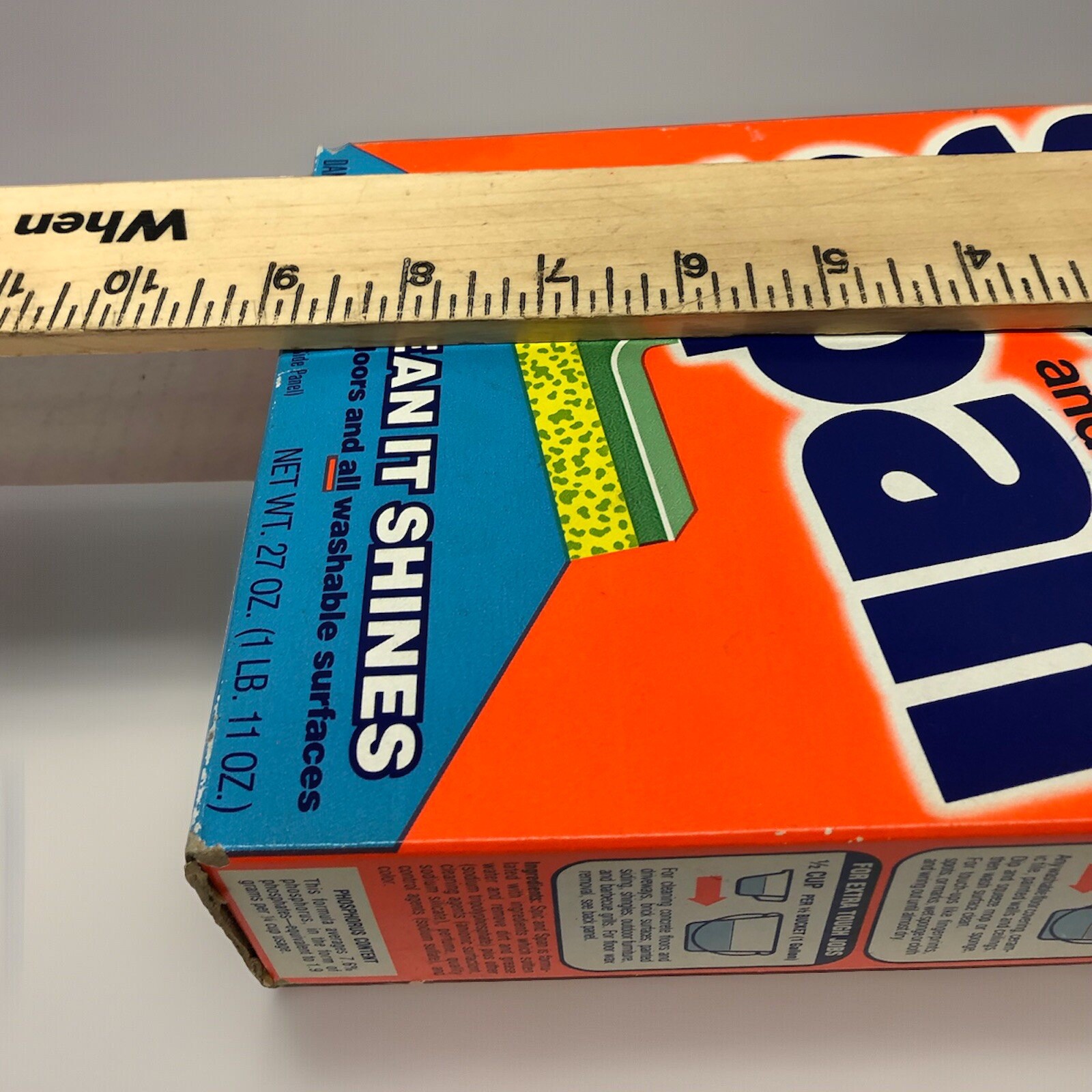 Vtg Spic and Span Giant size Movie Prop All Purpose Cleaner 27 Oz Box Empty