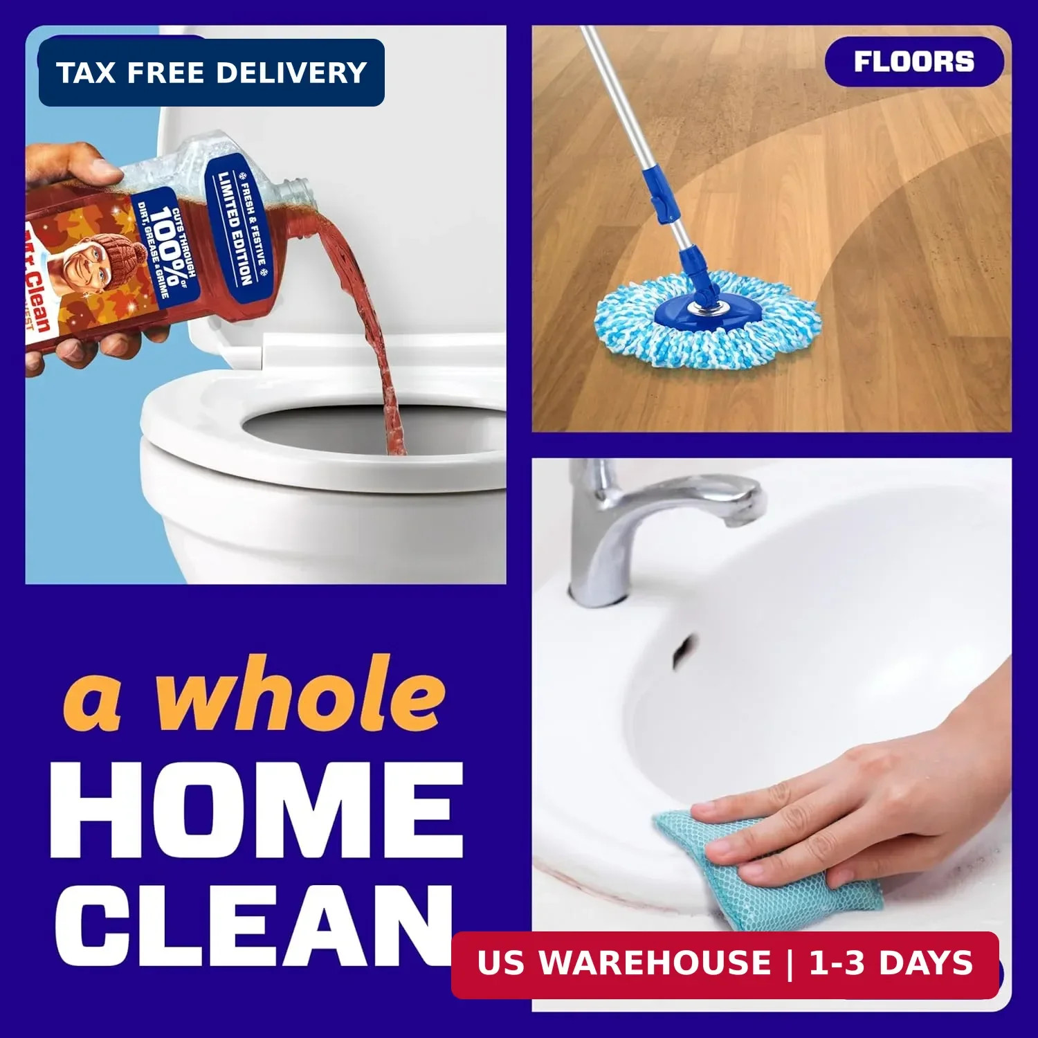 Mr. Clean All Purpose Cleaner, Cleaning Liquid, Spiced Harvest, 41oz