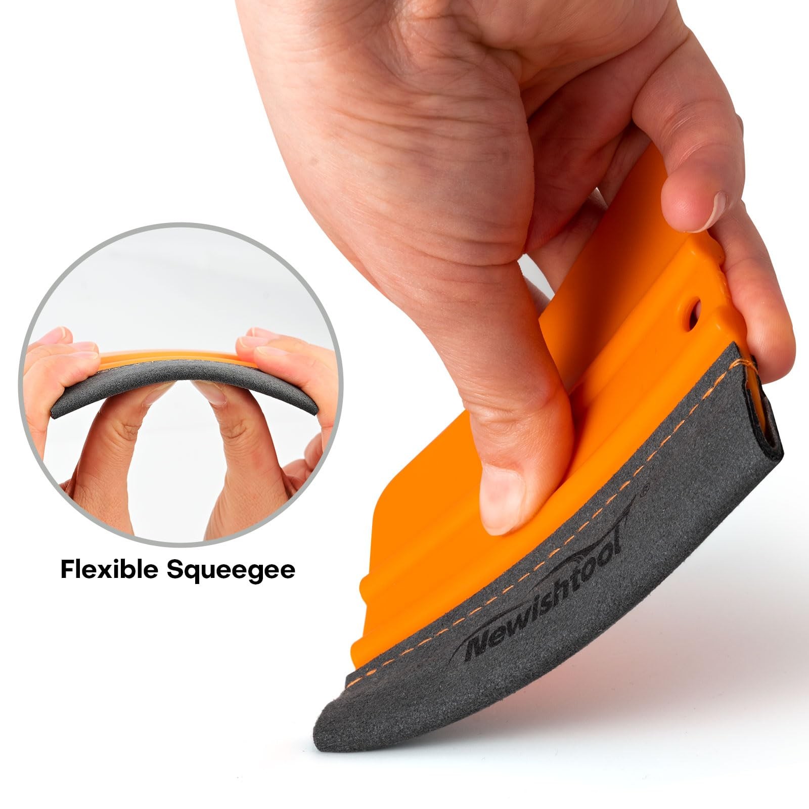 Stitched Buffer Felt Vinyl Wrap Squeegee, 4-Pack Squeegee for Vinyl with Doub…