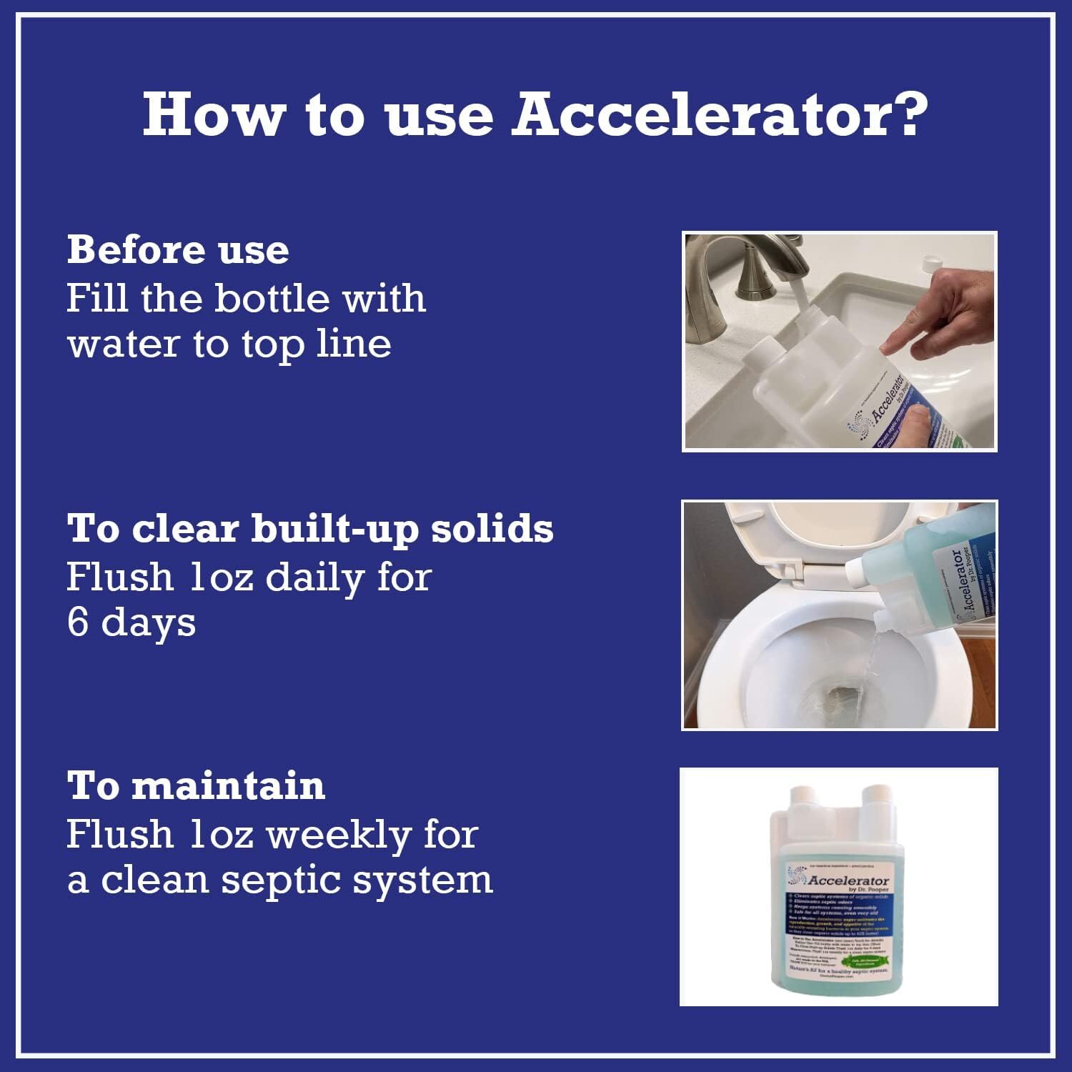 Dr. Pooper Accelerator Septic Tank Treatment Environment-Friendly Septic System