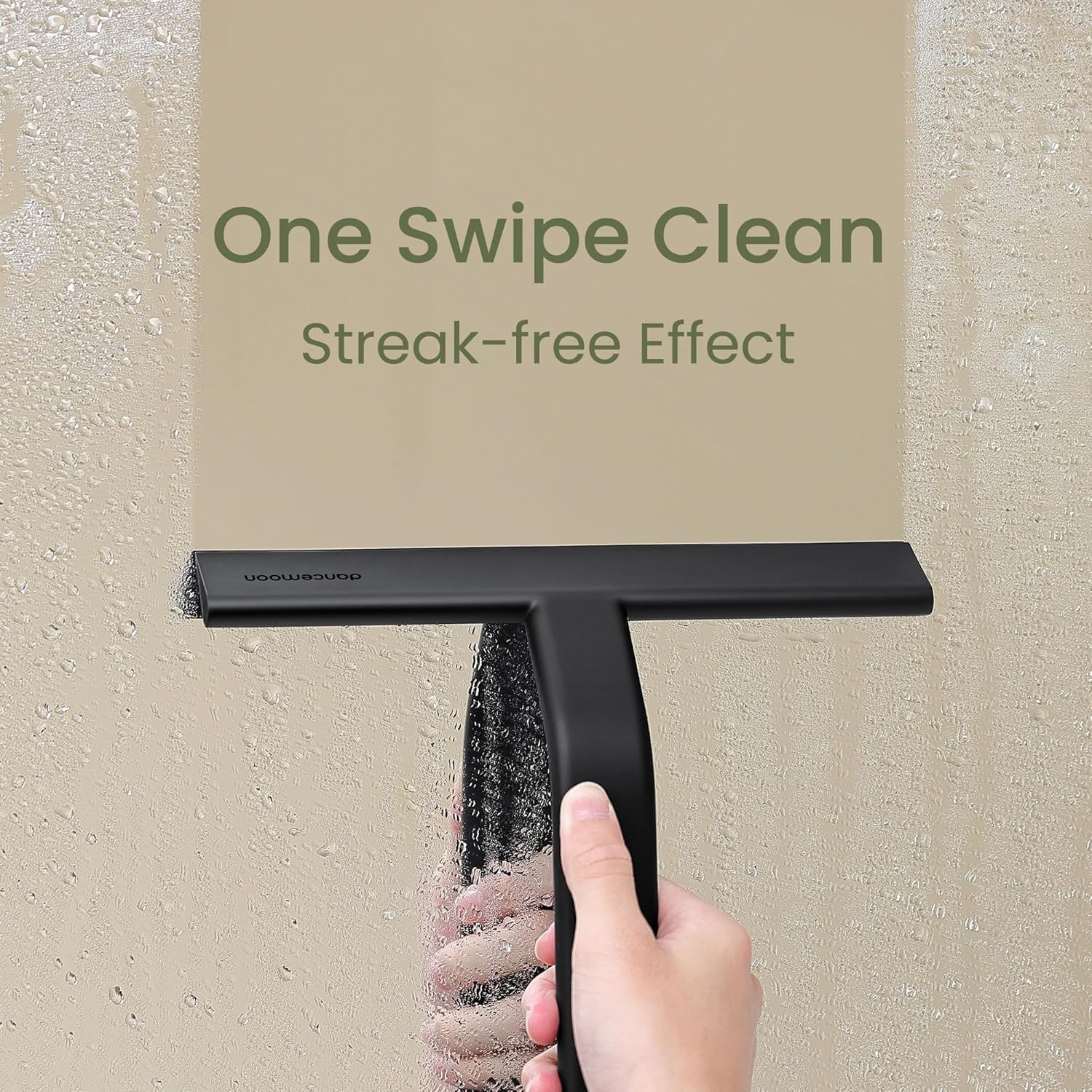 JustHang Shower Squeegee Glass Door Bathroom Window Mirror Tile Wall Car Cleane