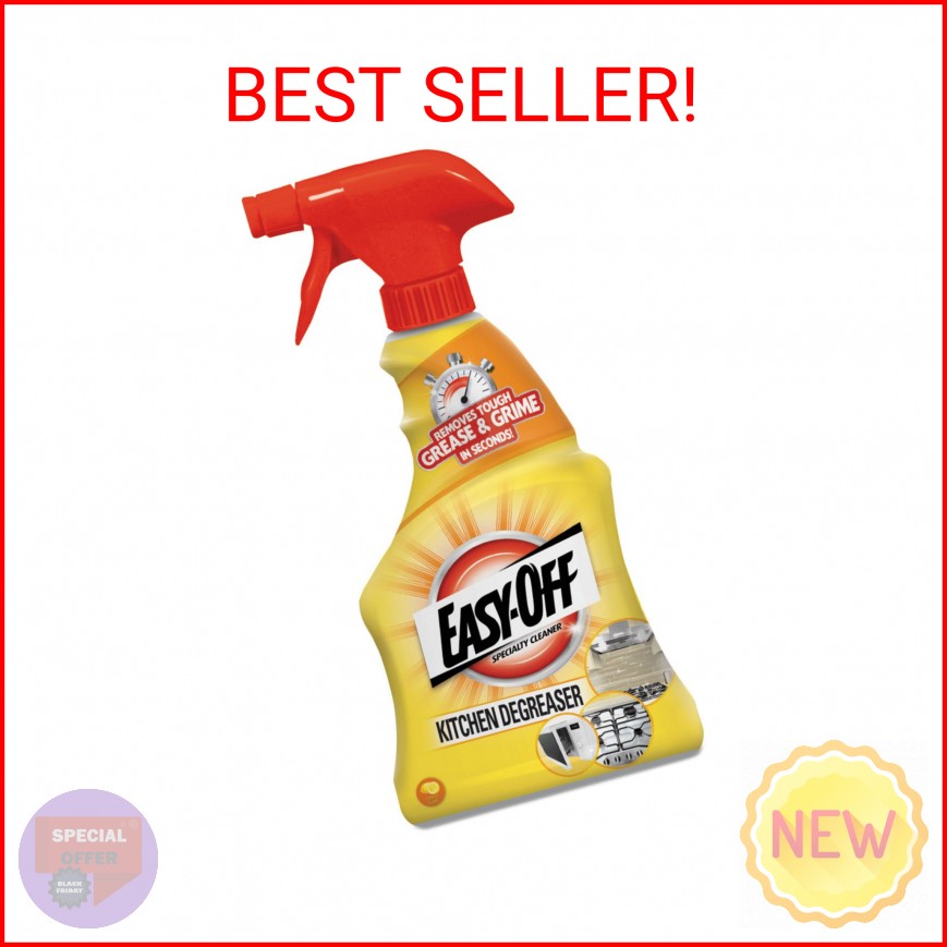 Easy Off Specialty Kitchen Degreaser Cleaner, Clear, Lemon, 16 Fl Oz