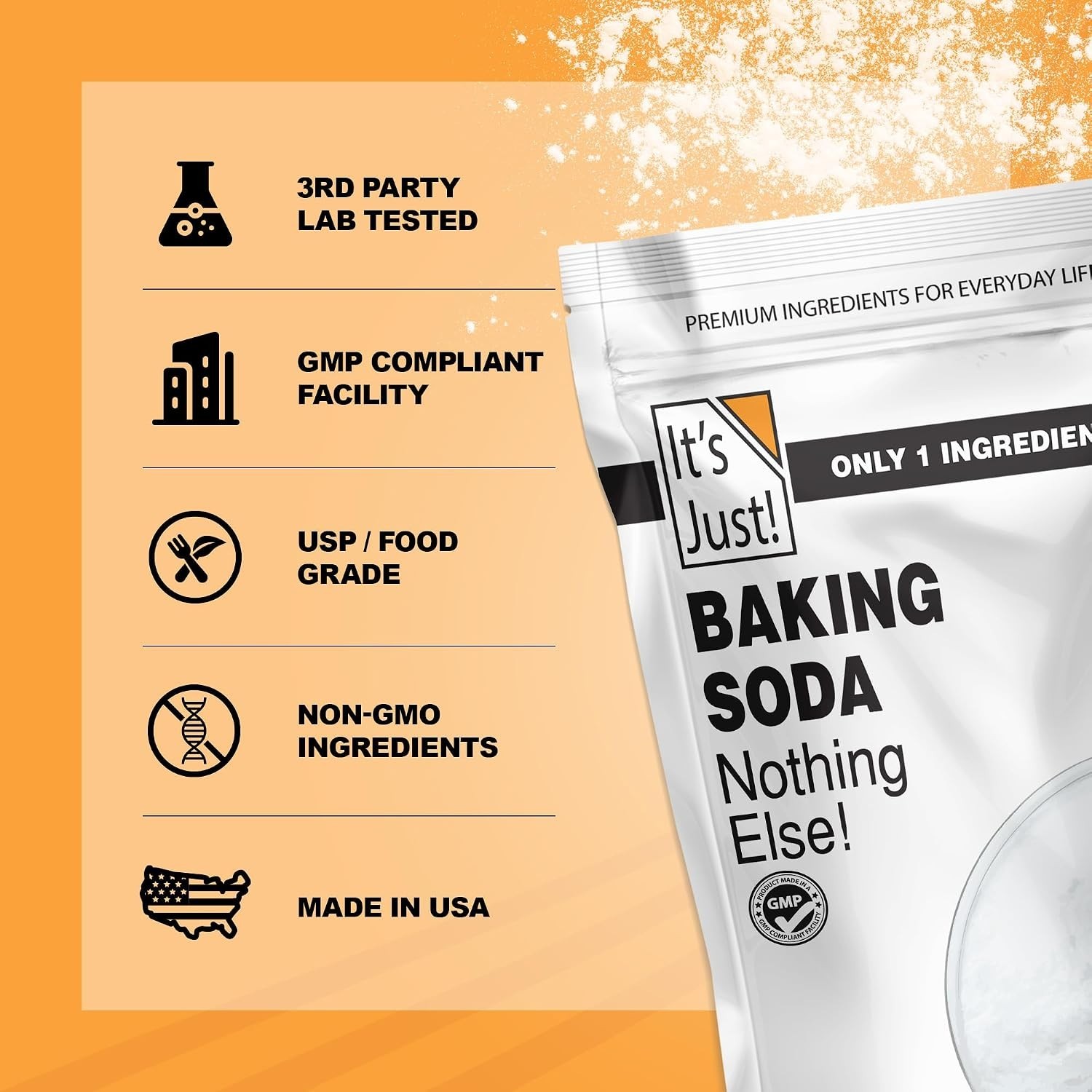 Gourmet Baking Soda – Food Grade & Non-GMO, 56 Oz for Culinary Excellence