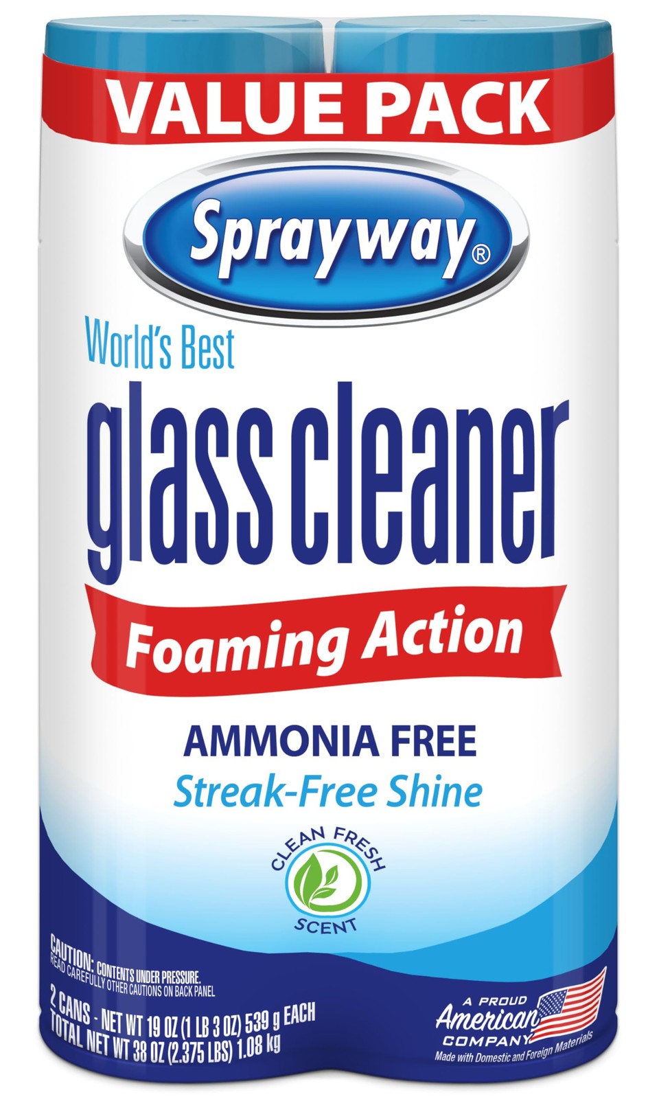 Glass Cleaner Aerosol Foam Spray Ammonia Free Streakless Fast Acting Liquid 1…