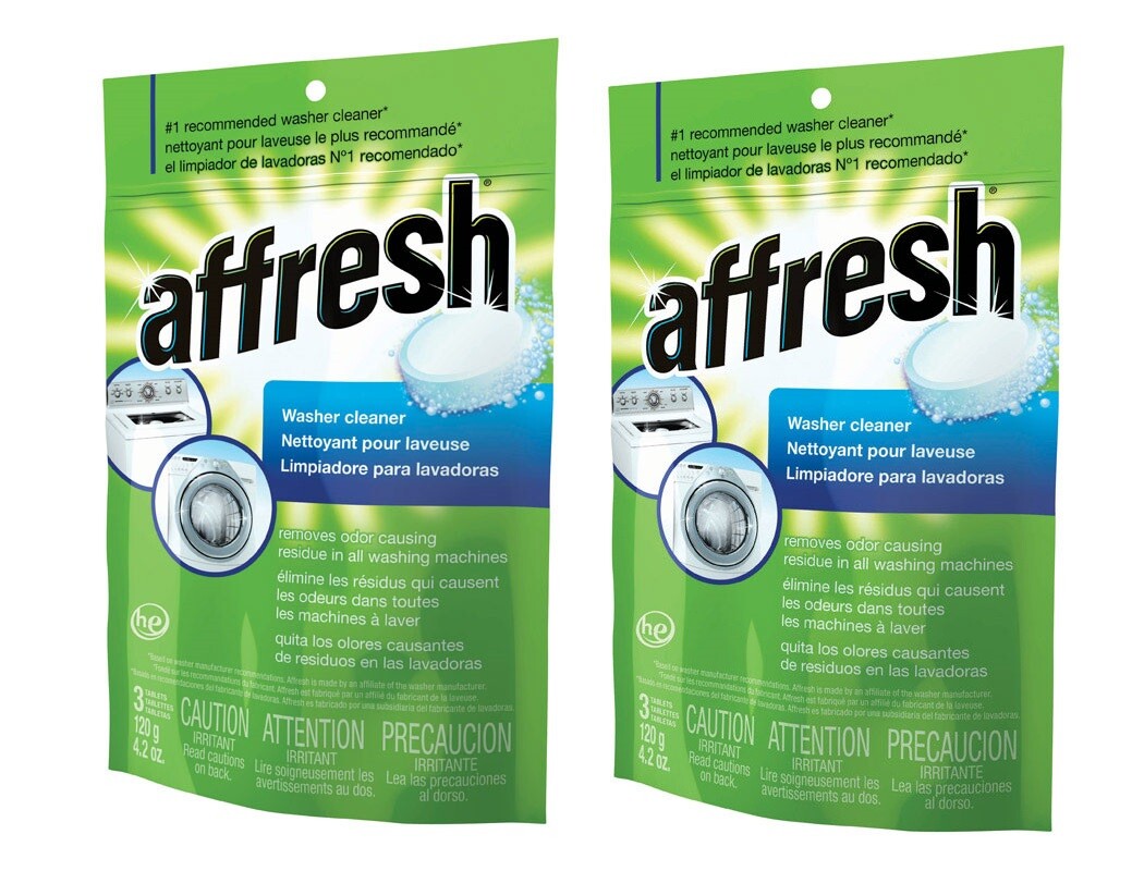 2pk Affresh WASHER CLEANER Washing Machine Removes Odors Cleans Freshens 3 ct.